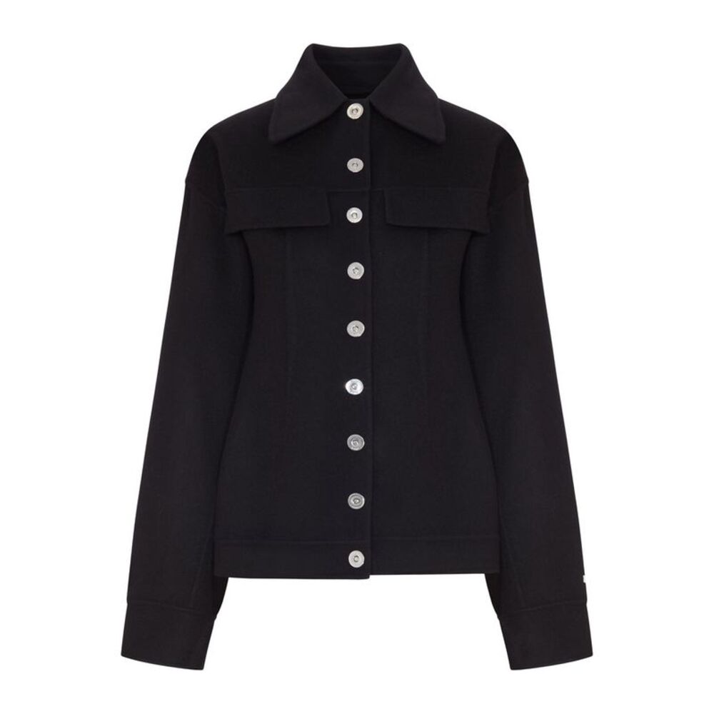 Sportmax Women Shaped Overshirt In Pure Wool